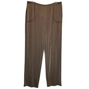 NWT Citiknits for QVC Women’s Slinky Tan Wide-Leg Pull-on Pants - Tall XL